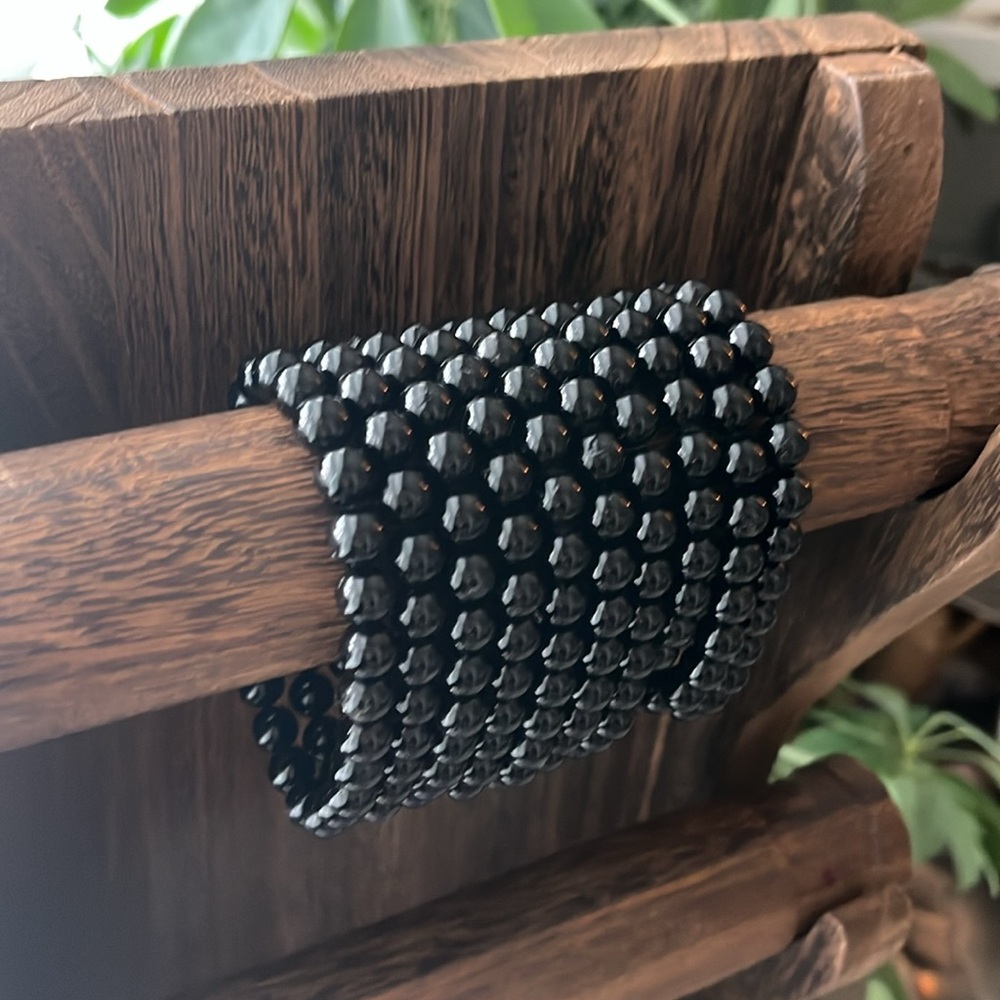 Black Tourmaline Bracelet (One) 8mm - Picture 5 of 5